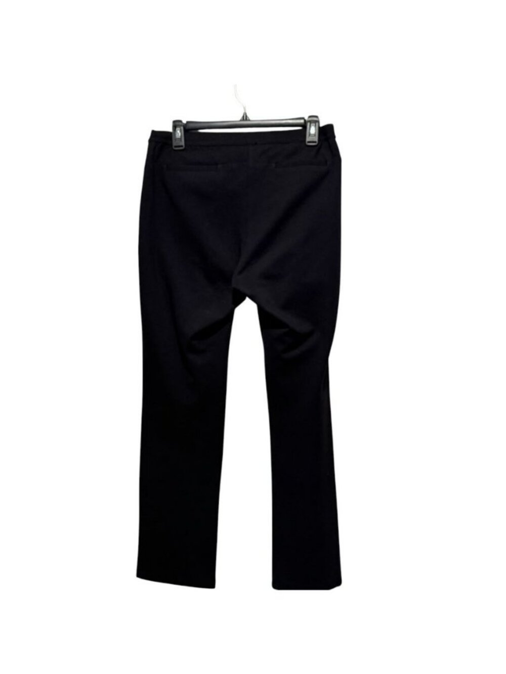 Theory Pants Womens Sz 10 Elastic Waist w/ Zipper Black Straight Career Pants - Picture 3 of 10